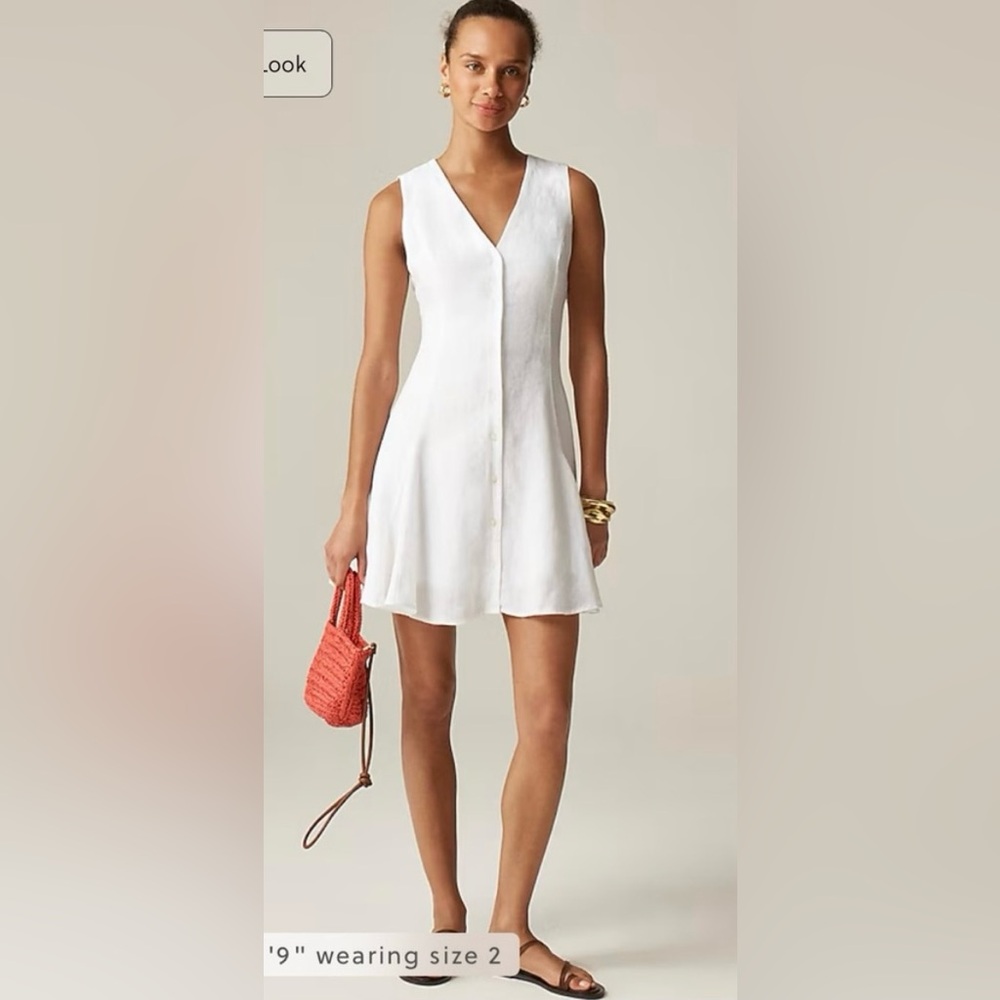 J.Crew Linen mini dress in white